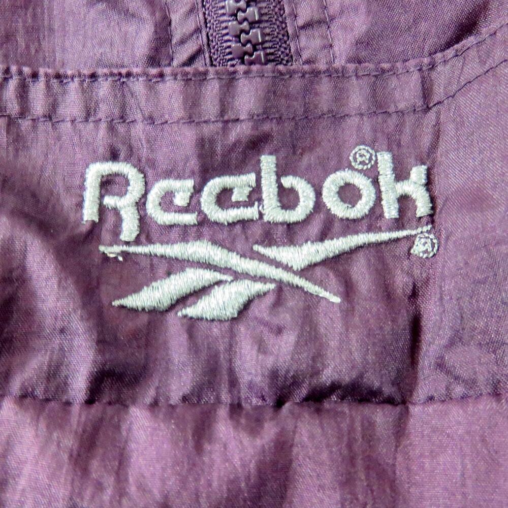 1990s Vintage Reebok Purple Wind Breaker Jacket Retro Streetwear - Picture 10 of 15